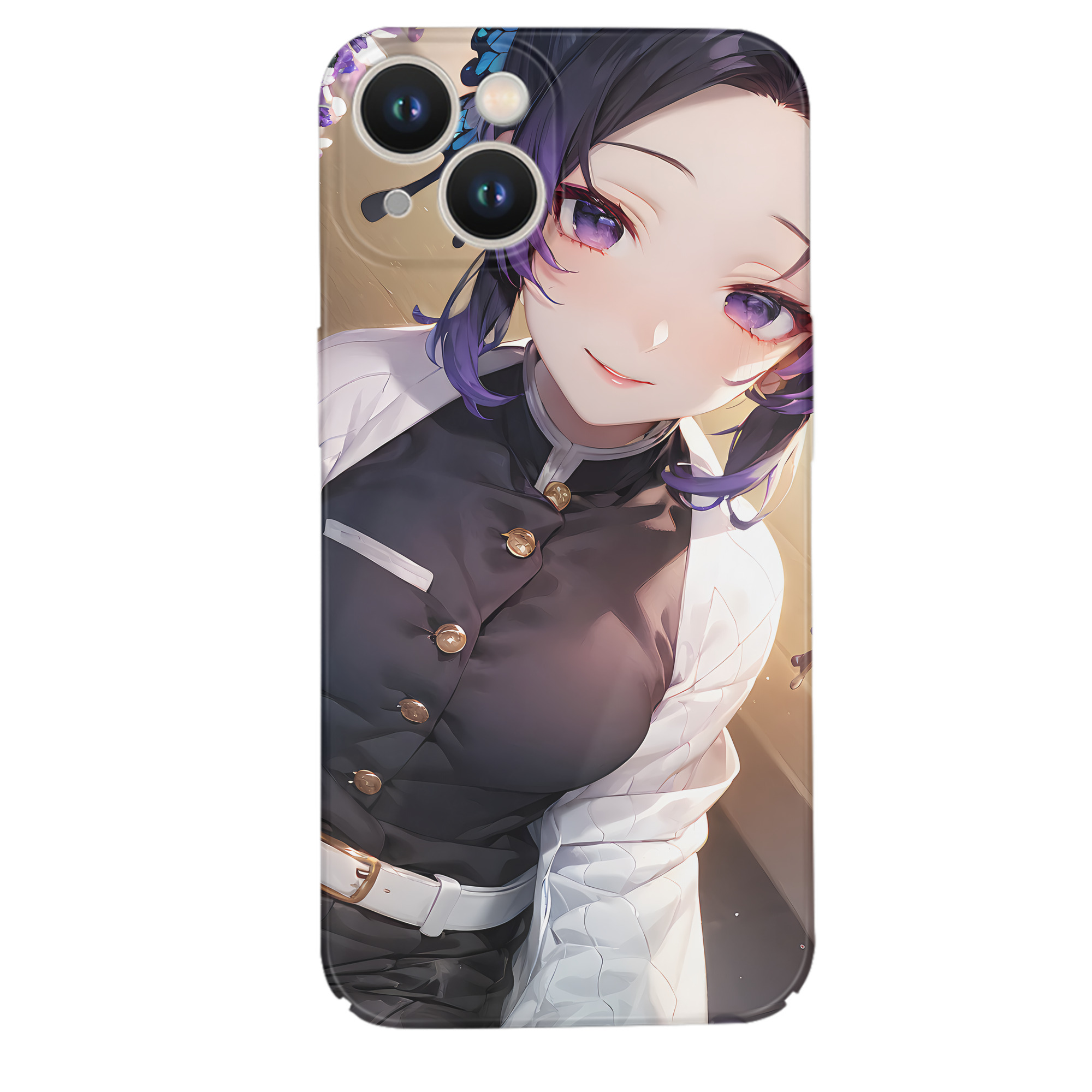 （画像用） 鬼滅の刃（きめつのやいば）蟲柱-胡蝶 しのぶ／こちょう しのぶ Kochou Shinobu 【iPhone 14シリーズ対応】ハードケース